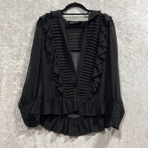 Ruffled Matador chiffon blouse